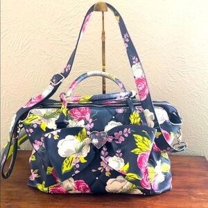 Betsey Johnson Navy Floral Shoulder Bag